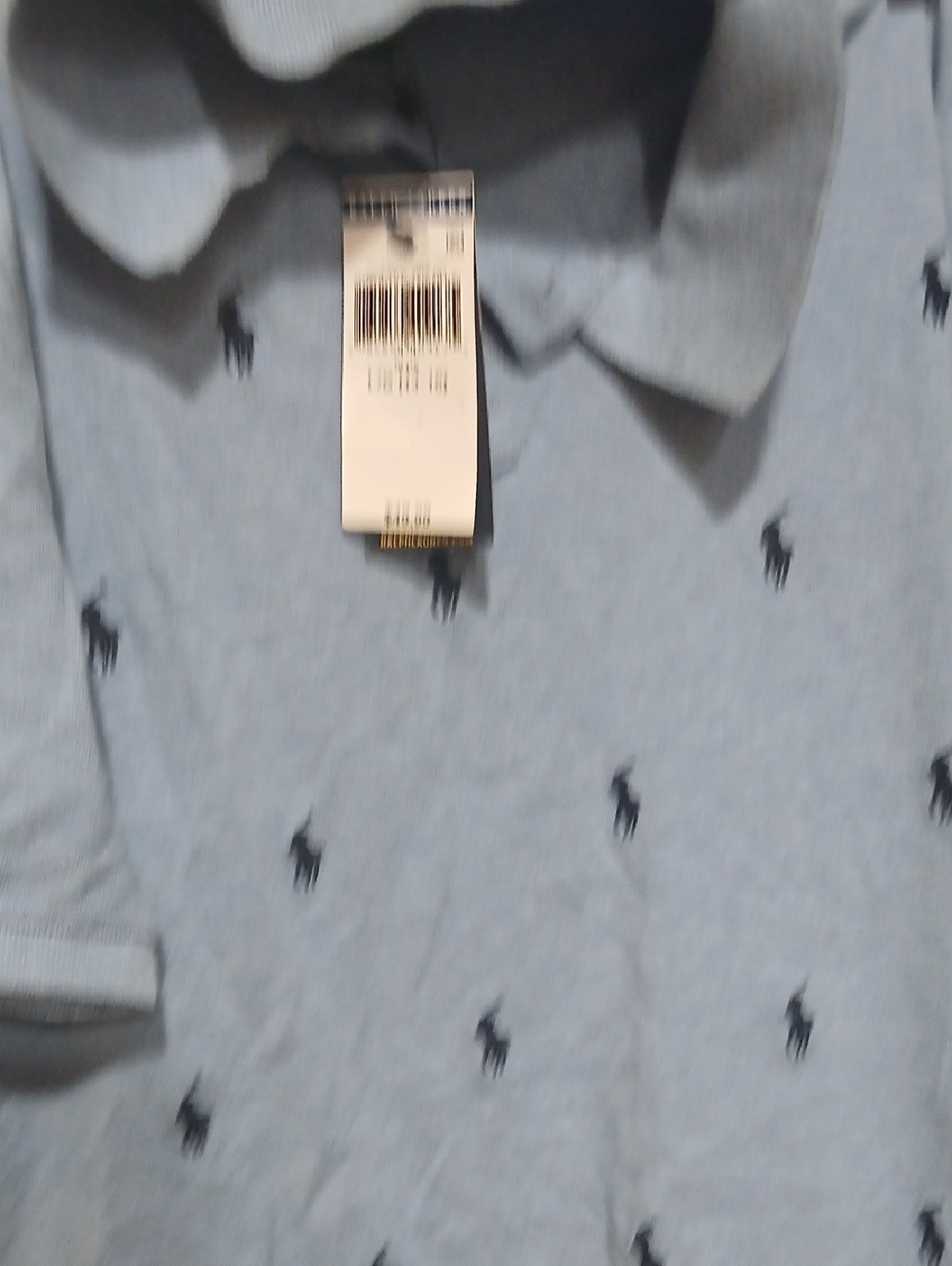 Ralph Lauren Light Blue Polo with Navy Pony Embroidery